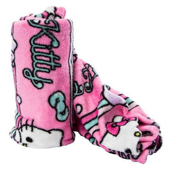 Sanrio Hello Kitty and Friends Silk Touch Throw Blanket 40"x 50" - 100% Polyester - Hello Kitty "Sweet As Sugar" Theme