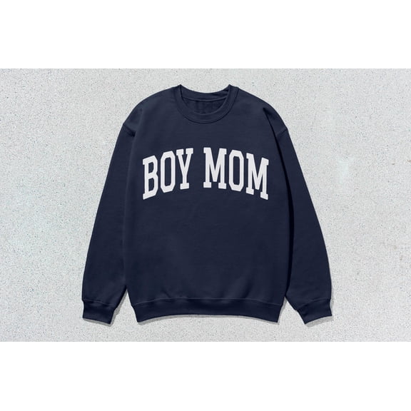 Boy Mom Sweatshirt Collegiate Crewneck Sweater Unisex