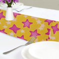 thumbnail image 4 of Yayeee Table Runner 90 inches Long Home Kitchen Dinning Party Decoration, Large Pink Stars, 4 of 7