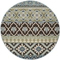 thumbnail image 5 of SAFAVIEH Veranda Dogon Southwestern Indoor/Outdoor Area Rug, 4' x 5'7", Chocolate/Blue, 5 of 9
