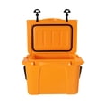 thumbnail image 2 of 25QT Portable Insulated Hard Cooler Orange with Bottle Opener Cup Holder for Camping Beach & Fishing, 2 of 10