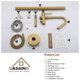 thumbnail image 3 of CASAINC Single-Handle Freestanding Floor Mount Roman Tub Faucet Bathtub Filler with Hand Shower in Brushed Brass, 3 of 10