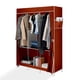 thumbnail image 2 of Armario Closet Organizador Armable Mediano 3 Secciones Largo 125cm Marron 165*125*45cm Marthing Ropero Multifuncional Gran Capacidad, Mudanzas y Espacios Temporales Armario Portatil Facil Armado, 2 of 11