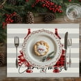 thumbnail image 6 of Christmas Linen placemats, Home Table Decoration Protective mats, Durable and Non-deformable, Holiday Decorations, 6 of 7