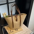 thumbnail image 3 of Bolso Elegante Con Asa Superior Bolsos Playa Verano Mano Tejido para Mujer Viajes Y, 3 of 9