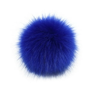 Pepperell Faux Fur Pom with Loop White/Black