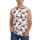 thumbnail image 1 of Balery Christmas Plaid Moose Camisetas sin mangas para hombre, absorbe la humedad y protege contra el mal olor.-XX-Large, 1 of 7