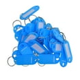 thumbnail image 2 of 50x LLAVEROS Anillos de plástico para etiquetas de identificación Tarjeta FOB Etiqueta Coche LLAVEROS Azules, 2 of 9