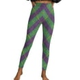 thumbnail image 6 of Gamivast Mardi Gras Leggings for Women Printed High Waisted Stretchy Yoga Pants Workout Tummy Control Soft Casual Pants Running Fashion Pants, 6 of 9