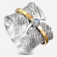 thumbnail image 2 of QQTDFG Retro Women 925 Silver Rings Round Cut Turquoise Wedding Jewelry Gifts Size 6-13-#15-6, 2 of 3