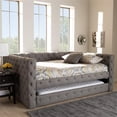 thumbnail image 2 of Bowery Hill Tufted Queen Daybed with Trundle in Grey, 2 of 11