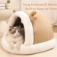 thumbnail image 3 of Warm Fleece Pet Bed - Deer Style, Cold-Proof Nest for Cats and Dogs, Thickened & Soft for Comfort, Adorable Look, Suitable for All Seasons, 3 of 6
