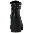 thumbnail image 2 of No Boundaries Women's Zip Accent Studded Hiker Boots, Wide Width, 2 of 3