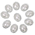thumbnail image 1 of AMLESO 10pcs Diamante Buttons Flatback Embellishment Craft, 1 of 8