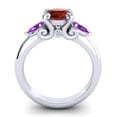 thumbnail image 4 of Diamond-Capitals 2.50 Carat Beautiful Round Garnet & Amethyst Gemstone Proposal Ring for Women Solid 14K White Gold Size 11, 4 of 8