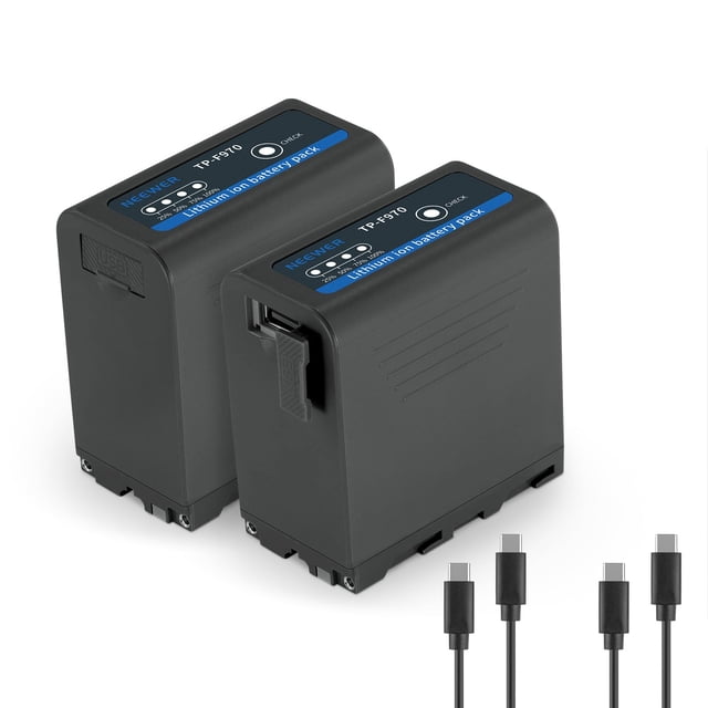 Baterías de repuesto Neewer NP-F970 7800 mAh para videocámara Sony