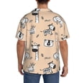 thumbnail image 7 of PAYOHTO Cute Doodle Wild Animal Kids Pattern Mens Hawaiian Casual Short-sleeved Shirt Tropical Summer Beach Button Down Shirts, 7 of 7