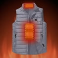 thumbnail image 4 of Heated Vests for Kids Girls Boys with 2 Heating Zones Intelligent Constant Temperature Sleeveless Jacket for Hiking Skiing New Girls Vests Tops Trendy Fall Gray 12 Years, 4 of 9