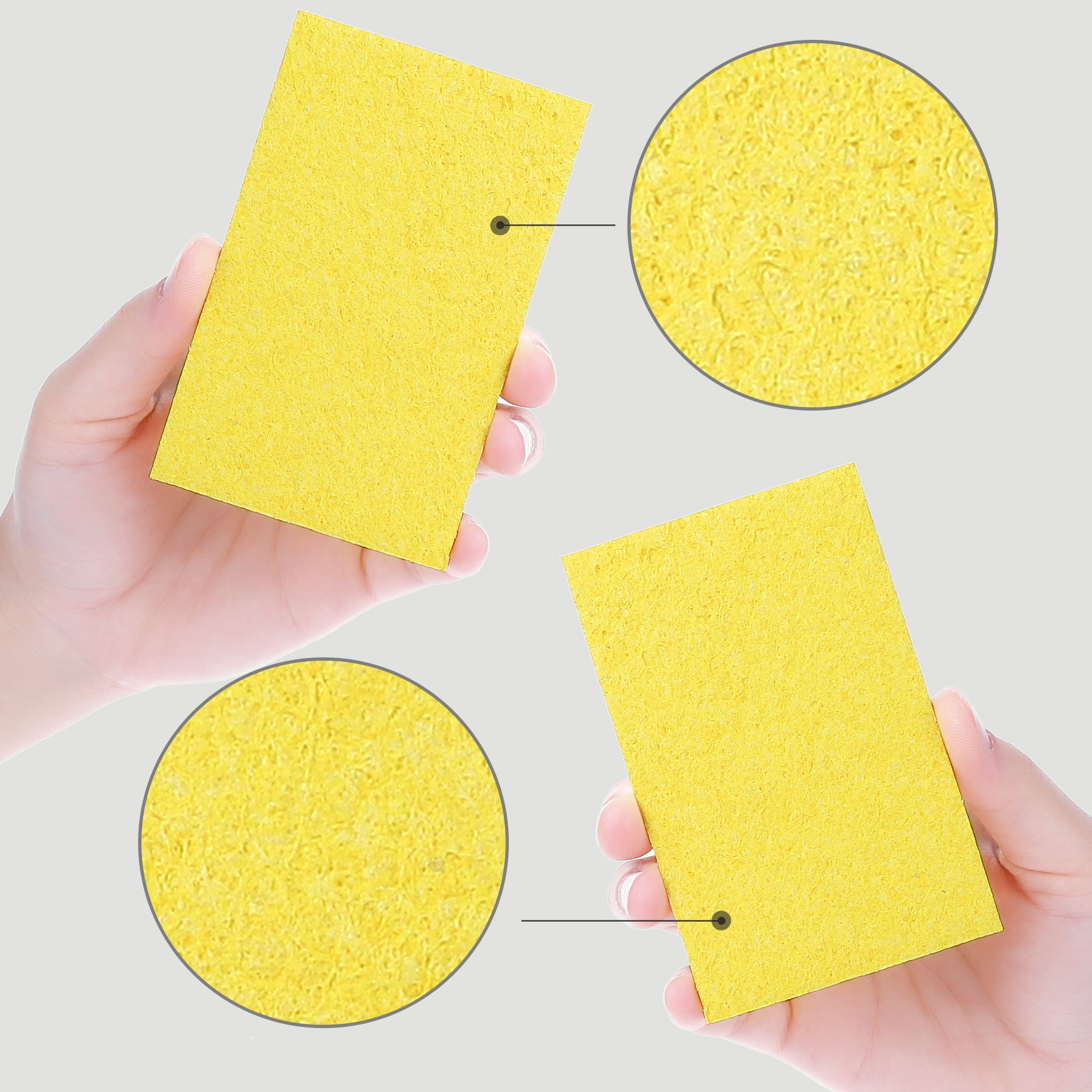 Unique Bargains 6 Pack Scrub Sponge Bulk Sponges Sponges Yellow