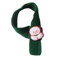 thumbnail image 2 of Christmas Decor Knit Pet Scarf, Adjustable Holiday Neck Scarf, Christmas Gifts for Small Medium Dogs Cats (Green Scarf, Neck: 7.5-12.6in), 2 of 5