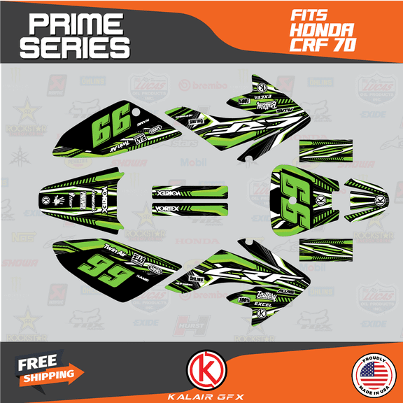 Kalair GFX Graphics Kit for Honda CRF70 (2004-2023) Prime Series