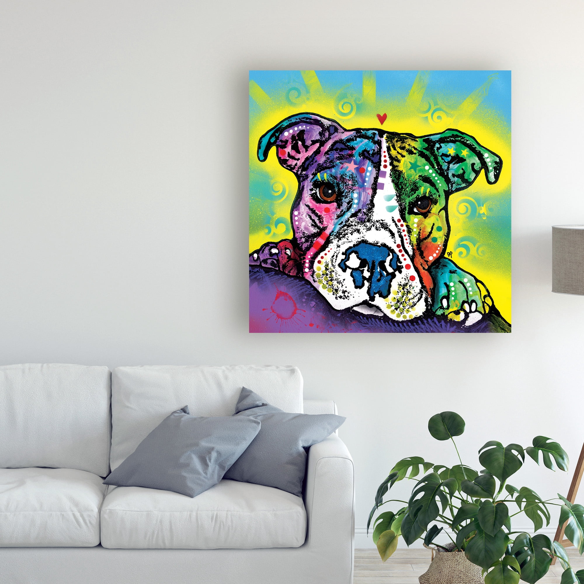 Trademark Fine Art 'The Baby Pit Bull' Canvas Art by Dean Russo