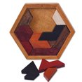 thumbnail image 1 of Rompecabezas de madera con forma de anomalía, rompecabezas de madera, tablero de rompecabezas geométrico Tangram, rompecabezas para niños, juguetes educativos, 1 of 8