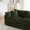 thumbnail image 5 of EHANCIS Loveseat Sofa with 2 Ottomans, Modular Sleeper Love Seat Couches, 4 Pillows, Large Size Deep Seat Loveseat, Premium Emerald Green Chenille Sofa, 2 Seat Couch for Living Room & Apartment, 5 of 8