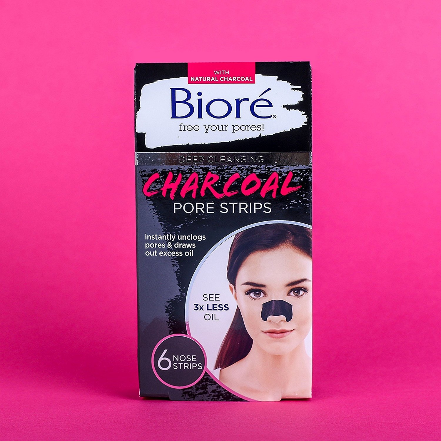 Biore Deep Cleansing Charcoal Pore Strips for Nose, 6 Count - image 3 of 6