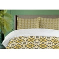 thumbnail image 4 of Ambesonne Spring Duvet Cover Sets, Yellow Tile Flowers, 2-Queen, Charcoal Grey Yellow, 4 of 7