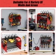 thumbnail image 4 of VILONG Modular Power Tool Organizer Wall Mount with 8 Outlets Charging Station, 4 Drill Holder & Battery Rack, Heavy Duty Storage for Garage & Workshop, Gift for Men (Red), 4 of 11