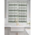 thumbnail image 2 of Vintage Bohemia Bathroom Window Curtain, Minimalist Abstract Geometric Art Green Light Filtering Coffee Kitchen Curtains, Bedroom Living Room Curtains 2 Panel 84"x63", 2 of 6