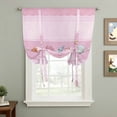 thumbnail image 2 of Pink Summer Coastal Balloon Curtains for Bedroom/Front Door/Bathroom, Modern Ocean Waves Starfish Shell Tie Up Curtains 63 Inch Length Light Filtering Kitchen Curtains Shades for Windows 46"x63", 2 of 8