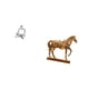 thumbnail image 5 of Estatua de caballo pensador abstracta creativa, estatuilla artesanal, escultura de resina grabada con animales para decoración de sala de estar, hogar, 5 of 8