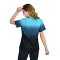 thumbnail image 3 of Green Town Scrubs for Women V-Neck Scrub Top - Ombre Prints, 3 Pockets, Easy Care Uniforms, 3 of 5