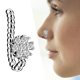 thumbnail image 3 of Aros nasales falsos de cristal de calibre 18, sin perforar, sin perforar plata, 3 of 8