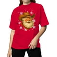 thumbnail image 2 of Cowboy Santa Festive Snowflakes Women's T-shirt, 2 of 3