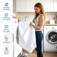 thumbnail image 6 of Queen Size Zippered Closure Fitted Sheet (60" x 80"), 1-Piece Bottom Sheet, 100% Microfiber, Fits Up to 15" Deep Mattress, Color White Solid, 6 of 6