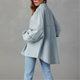 thumbnail image 5 of Niaviben Jean Jacket Women Long Denim Jacket Women Oversized Jean Jacket Jean Shirts for Women Womens Jackets Dressy Casual Jean Jackets for Women Jean Jacket Light Blue M, 5 of 6