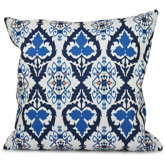 Simply Daisy 16" x 16" Bombay Geometric Outdoor Pillow, Navy