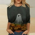 thumbnail image 2 of Dyegold Halloween Womens Clothing Teen Girls Women’S Tops Long Sleeve V Neck T Shirts For Women Work Office Sport Long Sleeve ​Dressy Casual Tops ​Womens Fall Clothing ​Your Orders, 2 of 5