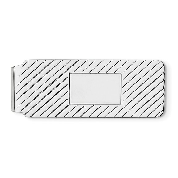 925 Sterling Silver Solid Polished Engravable Money Clip Measures 51x19mm Wide Jewelry for Men
