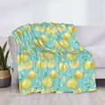 thumbnail image 3 of Balery Yellow Lemon Manta de Franela con Dibujo, Lujo Ultra Suave y Cálido, Antipelusa y Resistente a las Arrugas para Cama, Sofá, Camping -50"x40", 3 of 6