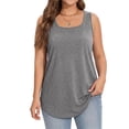 thumbnail image 3 of MOSHU Summer Womens Tank Tops U Neck Casual Flowy Sleeveless Plus Size Shirts for Women, 3 of 10