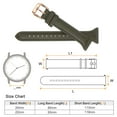 thumbnail image 2 of Genuine Leather Watch Band 22mm Quick Release Elegant Top Grain Replacement Strap Olive Green/Rose Golden Tone, 2 of 6