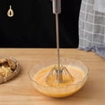 thumbnail image 5 of 12inch Stainless Steel Semi-Automatic Whisk, Hand Push Rotary Blender Egg Whisk, Mixer Stirrer Kitchen Tool Red, 5 of 5