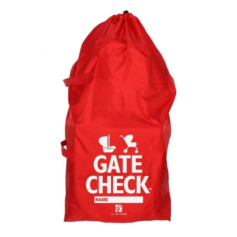 J.L. Childress Universal Gate Check Travel Bag for Car Seats or Strollers,  Red