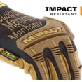 thumbnail image 3 of M-Pact Leather Gloves - Leather Impact-Resistant Work Gloves for Hand Support - Breathable Design - Shock Absorbing - Machine Washable - Brown/Black - Medium, 3 of 4