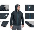 thumbnail image 4 of Little Donkey Andy Men's High-performance Waterproof Rain Jacket Ultra Lightweight Outdoor Rain Coat Shell for Golf Black Blus XS, 4 of 7