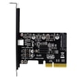 thumbnail image 3 of 2X USB PCIE Card Type C PCI-Express 4X to USB 3.2 Gen 2X2 (20Gbps) ASM3242 Chipset for 8/10/Linux,2 x Expansion Card 2 x low profile holder,black, 3 of 7